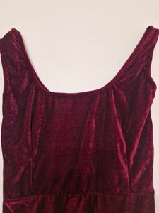 Burgundy Velvet Dress