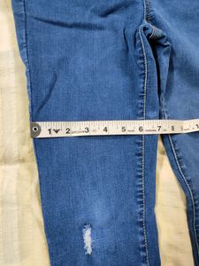 Ripped Blue Jeggings For 8-10 Year Girls