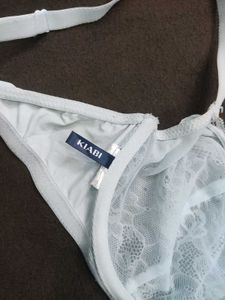 Elegant Light Blue Lace Bra