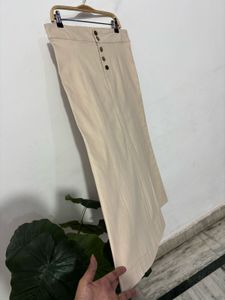 Beige Denim Skirt