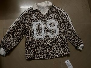 y2k Leopard Print Long Sleeve Top