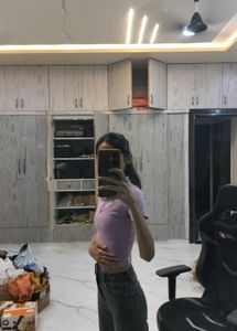 Purple Crop Polo Neck Tshirt