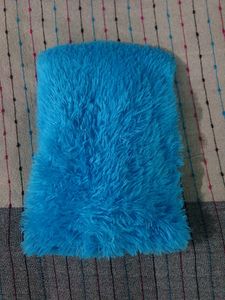 Sky Blue Furry Comfortable Cushion For Babies
