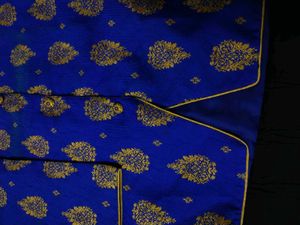 Boys&#39; Blue &amp; Gold Sherwani Set