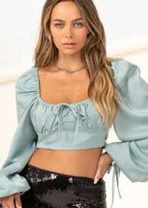 591210. Chic Blue Crop Top