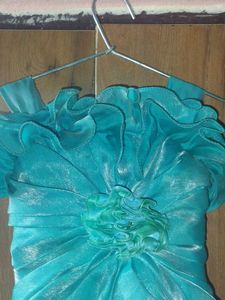 Teal Ruffle Party Dress