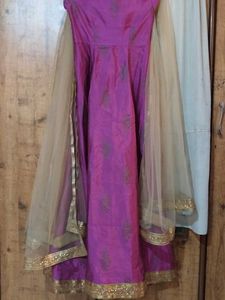 Elegant Pink Anarkali Kurta Set