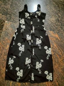 Floral Black Dress