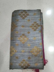 Gray & Gold Patterned Fabric