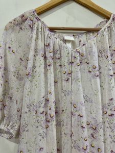 White Printed Maxi h&amp;m Dress For Women