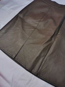 Brown Leather Skirt