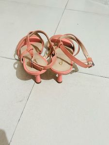 Coral  multiple straps Sandals 👠 Heels