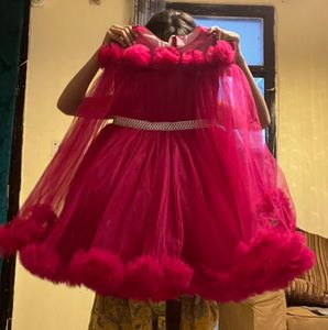 Red Tulle Flower Girl Dress