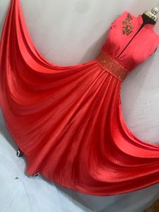 Coral Dress with Sequins