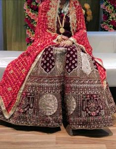 Maroon Embellished Lehenga Choli