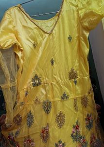 Yellow Embroidered Lehenga Choli