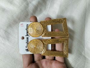 Golden Korean Earrings