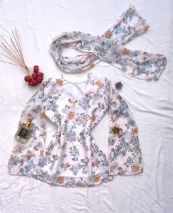 Fairy Corset Kurti With Scarf 🫶🏻