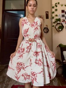 Floral Print Sleeveless Dress