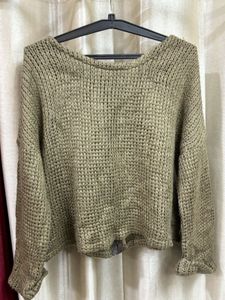 Olive Green Full Sleeve Winter Sweater