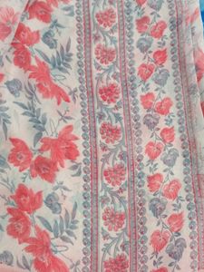 Pink Floral Saree