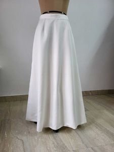 Elegant White Maxi Skirt , Length 44 Inches