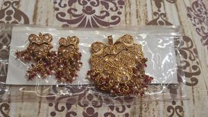 White &amp; Red Polki Set