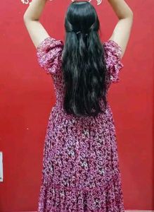 Floral pink Maxi Dress
