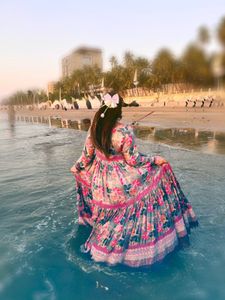 Floral Print Anarkali Dress