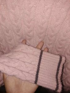 Cute Pink V-Neck Sweater