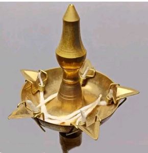 Brass Niranjan Wick Holder Samai Kad