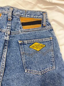 Vintage Striped Pocket Jeans