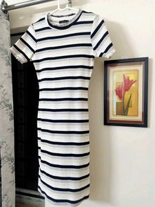 TRENDYOL Striped Fitted Bodycon Dress