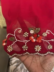 Red Embroidered Salwar Kameez