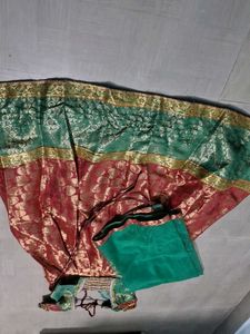 Red &amp; Green Lehenga Choli Set