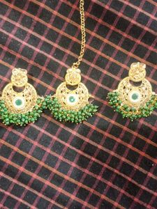 Green &amp; Gold Jewelry Set