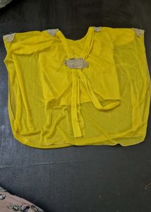 Yellow Kaftan Topnfor Baby Girl