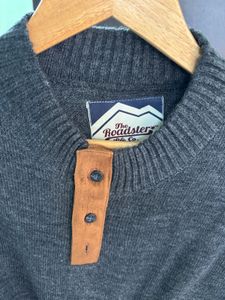 Gray Knit Pullover Sweater