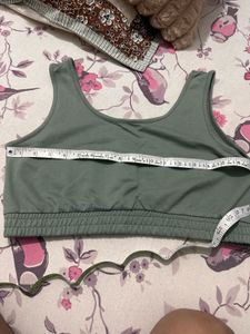 Cute Green Crop Top, Bust-34/32