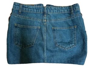 mini denim skirt