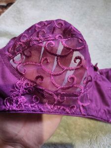 Beautiful Purple Colour Net Bra Panty