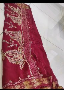 Elegant Maroon Saree