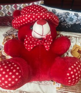 New Red Teddy Bear with Hat