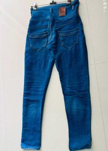 High-Waisted Denim Jeans