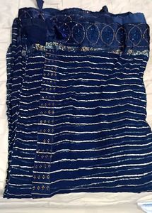 Elegant Navy Blu Saree