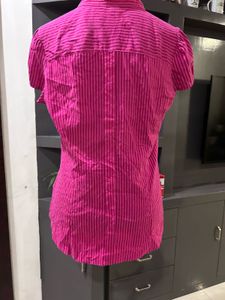 H&amp;M Pink Striped Top