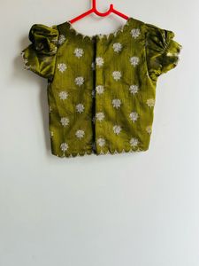 Green with cream colour Kalamkari Lehanga