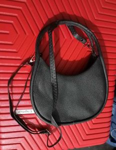 Marc Jacobs Black Leather Crescent Bag