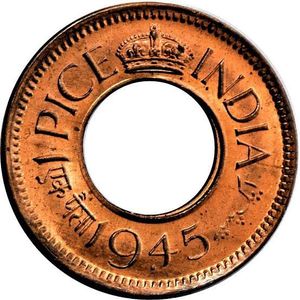India Pice Year 1945 100% Original Coin