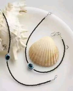 Evil Eye Silver Payal ( Pack Of 2)